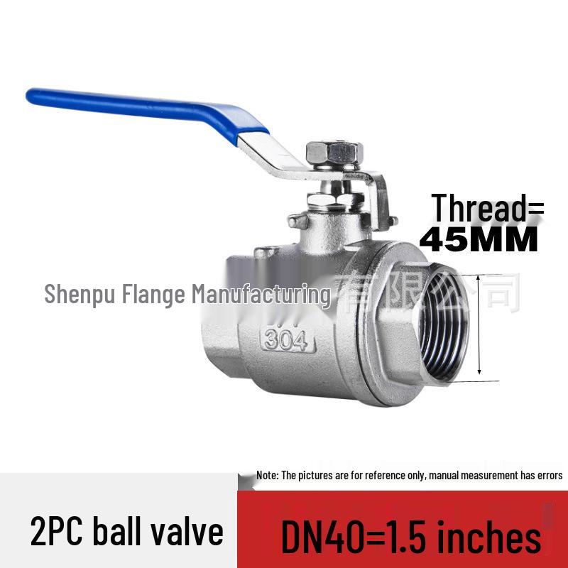 Home Water Pipe 304 Stainless Steel Ball Valve Switch - 1/2, 3/4, 1, and 2 Inch Sizes