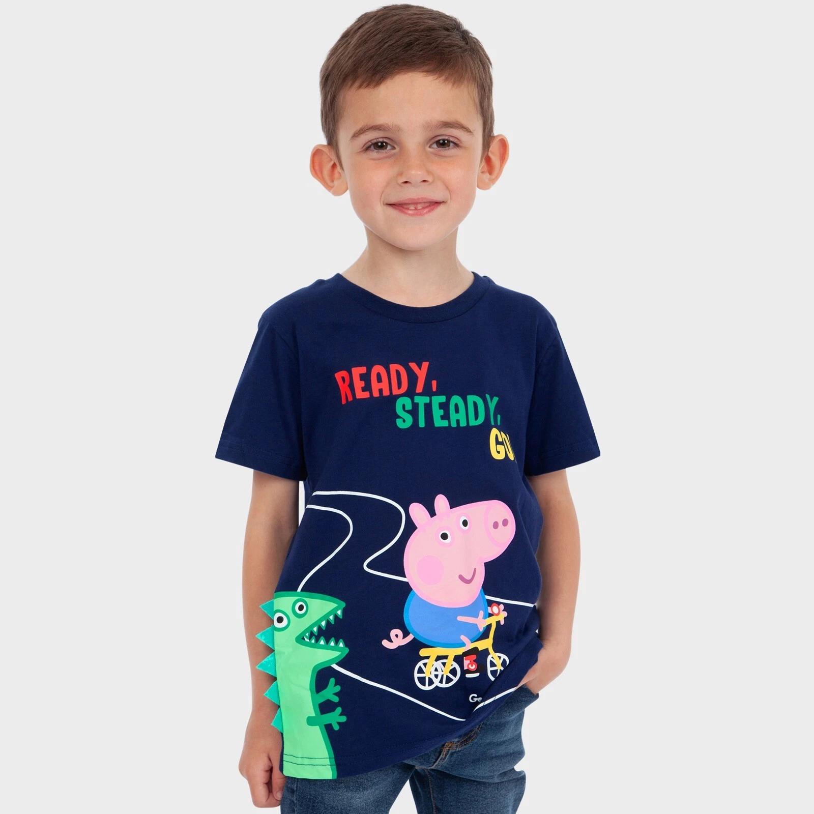 

George Pig Dino T-Shirt Kids Boys 18 24 Months 2 3 4 5 6 7 8 Years Top T-Shirt 160