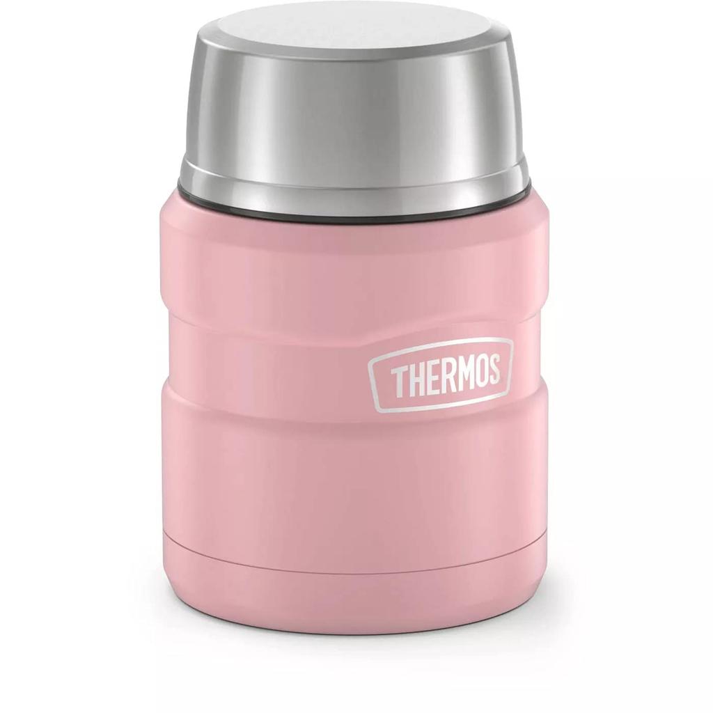 THERMOS ICON Vacuum Insulated Food Jar with 16 Matte Rose Spoon, oz,