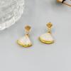 Fashion Haute Sense Fan Earrings Earrings Light Luxury Opal Zircon Stud Earrings
