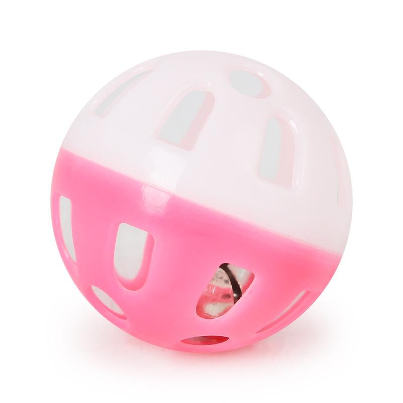 Toy ball Pipi Tao foreign trade cat colored plastic two-color ball 3.8cm bell ball dog toy supplies