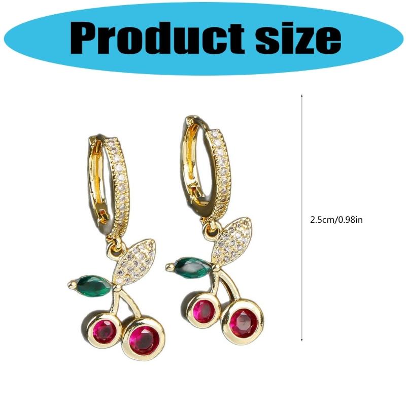 Vintage Cherry Ear Jewelry Women Earring Stylish Women Wedding Earrings Ears Pendant Comfortable Wearing for Woman