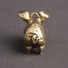 Brass Flying Pig Statue Copper Chinese 12 Zodiac Home Decoration Retro Lucky Animal Figurine Small Table Desk Ornaments