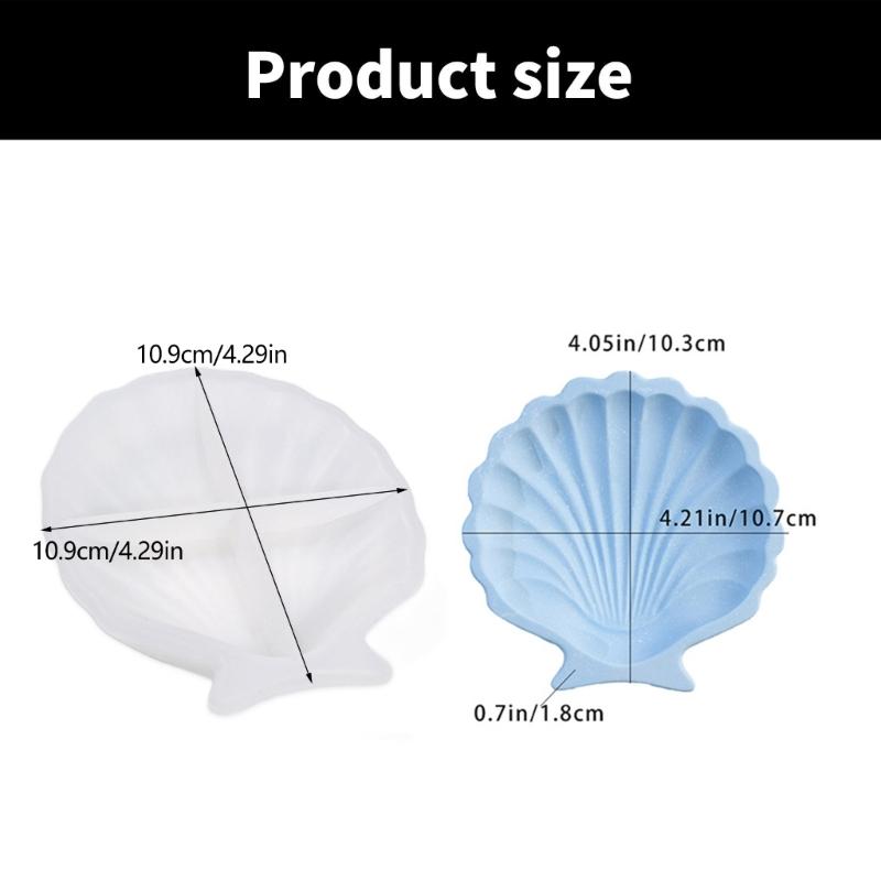 Snadno vyjímatelná silikonová forma na podnos s designem mušlí Silikonová forma na podnos s mušlemi pro umělecké domácí dekorace, řemeslnou výrobu