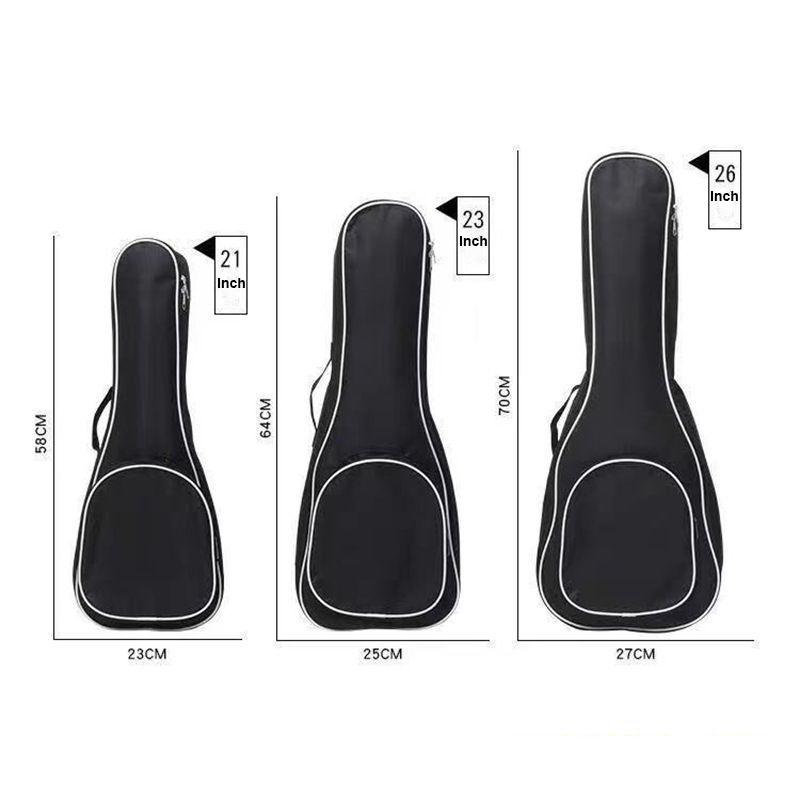 Ukulele Gitarrentasche 21/23/26 Zoll Verdickt Wasserdicht Oxford Nylon Einzelne Träger Baumwollgepolstert Gitarre Ukulele Rucksack