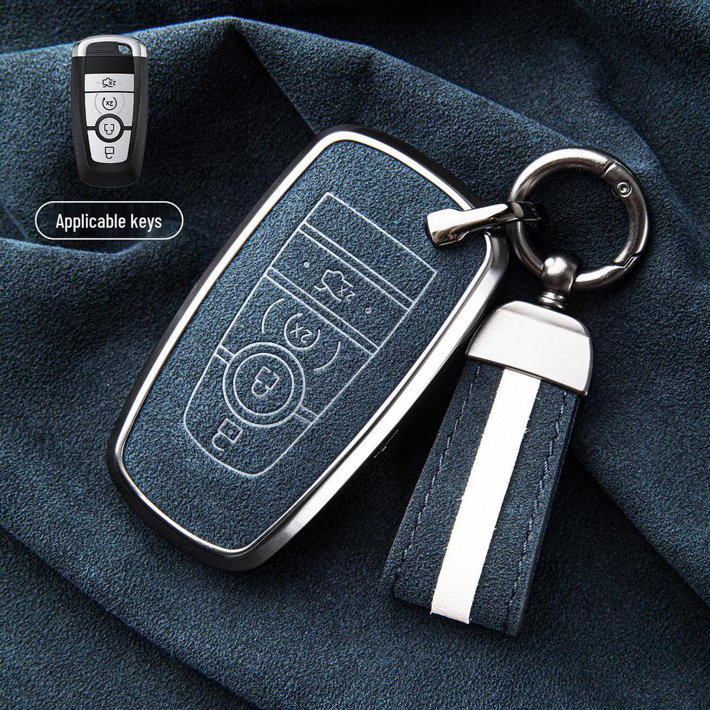 Premium Sheepskin Key Cover for Ford Explorer ST, Edge L, Mondeo EVOS