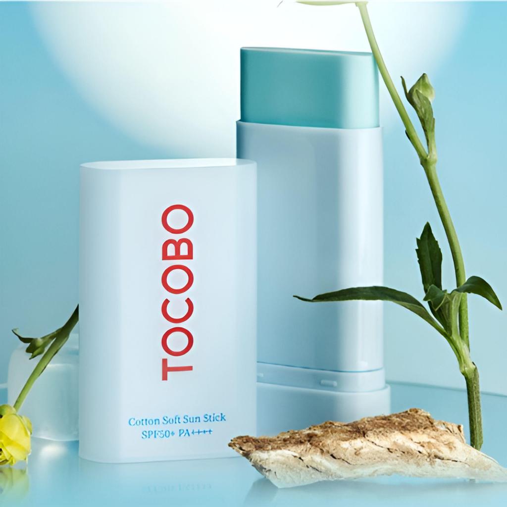 TOCOBO Cotton Soft Sun Stick SPF50+ PA++++ (19g × 2) + Vita Tone-Up Sun Cream (10ml) Set