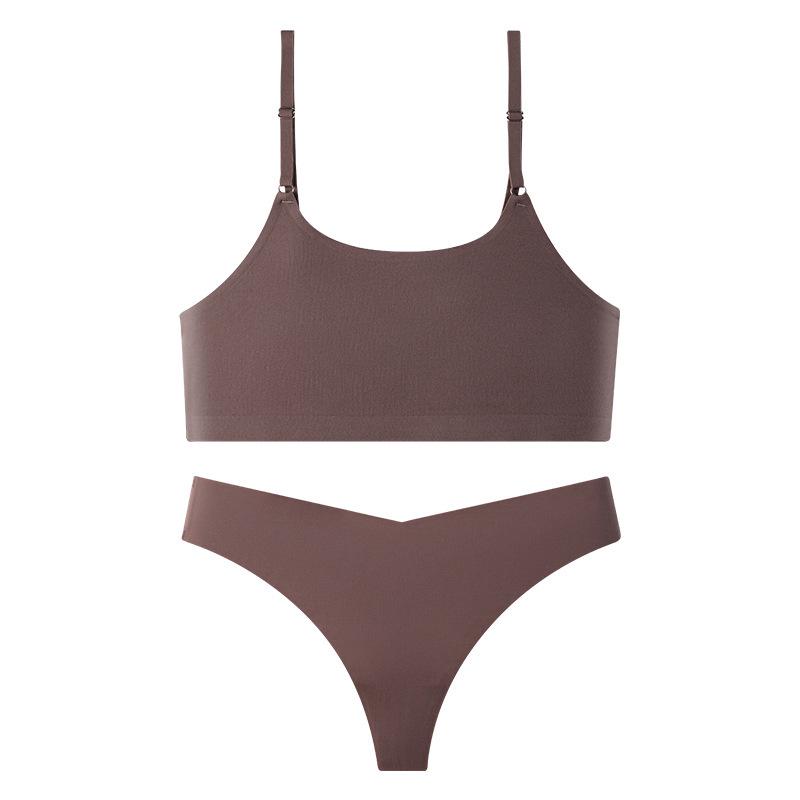Cross-Border Wire-Free Women's Camisole Set - Breathable Minimizing Seamless Bra