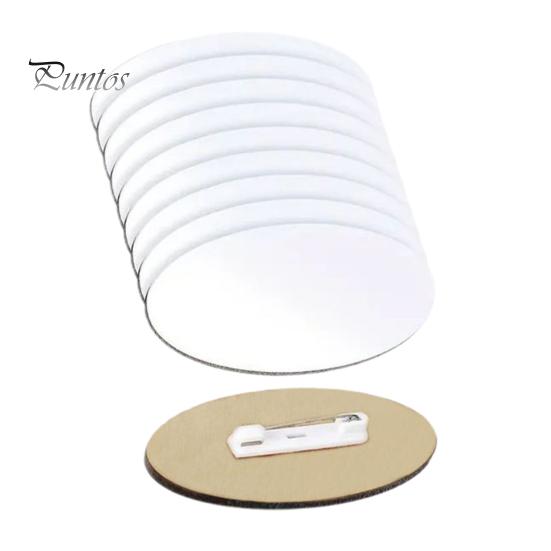 

10 шт./компл. DIY овальный именной бейдж с булавкой для офисных работников, студентов, держатель для удостоверения личности сотрудника, легкий деревянный набор для броши на рабочую одежду 10pcs