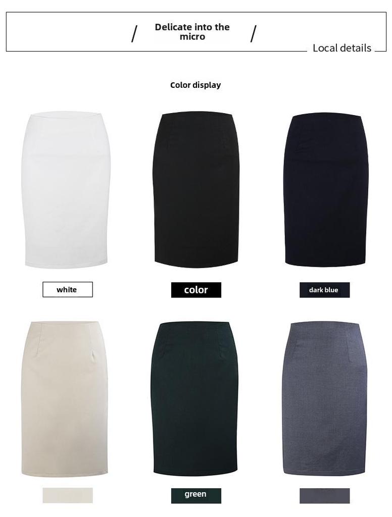 Eleganter Damen Bleistiftrock in Schwarz, knielang - Perfekt für Büro und Herbst/Frühling