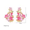 Cross-border Colorful Drip Oil Petal Stud Earrings - Eye-catching, Versatile, Stainless Steel Earrings for Women