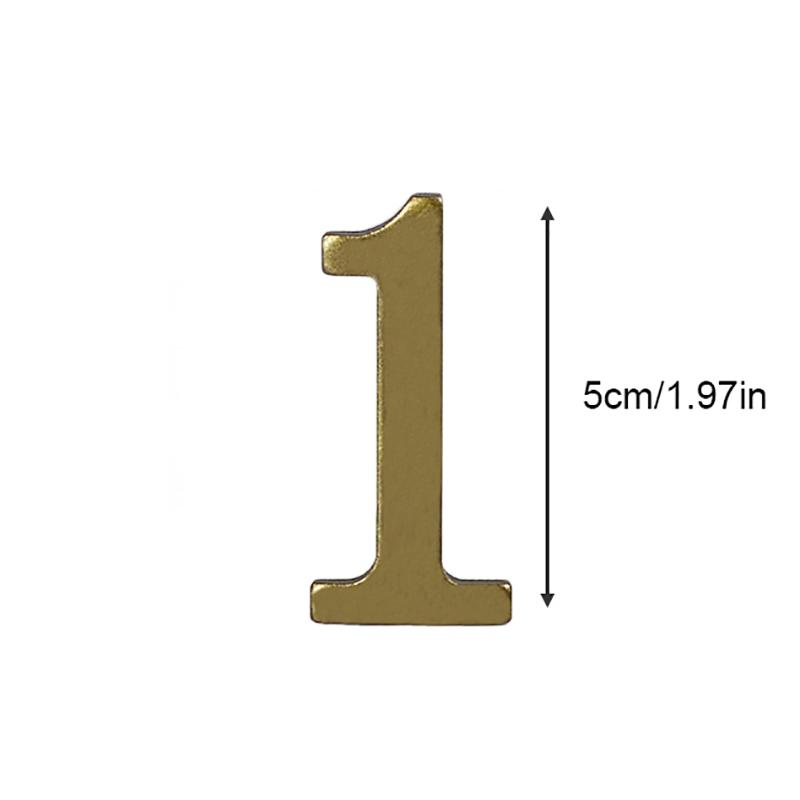 Bronze Color Door Number With Backing Adhesive House Number Apartment Door Number For Outdoor Hotel Home Mailbox Label