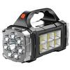 Led Flashlight Usb+Solar Rechargeable Flashlight Cob Outdoor Camping Torch Portable Searchlight Power Bank Outdoor