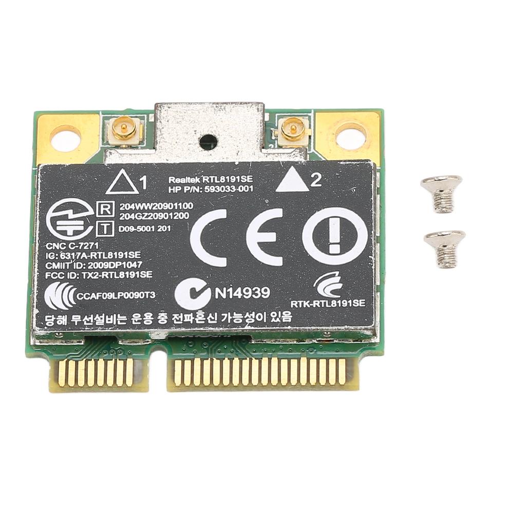 Mini-PCI-E WLAN-Karte Langlebige Platine 2,4 GHz 150 Mbit/s Stabile Drahtlose Netzwerkkarte für Computer