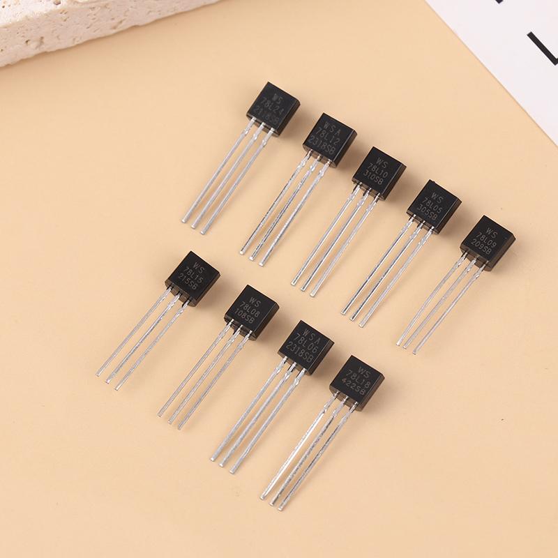 10Pcs Three-Terminal Voltage Regulator Ws78L05 78L06 78L08 78L09 78L12 Accessories