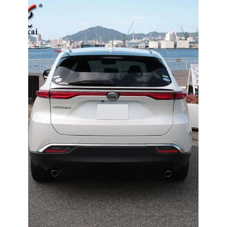 

For Toyota Harrier Venza Car Rear Trunk Spoiler Lip Trim Cover Tail Body Kit Diffuser Refit Wings Exterior Accessories Bright black