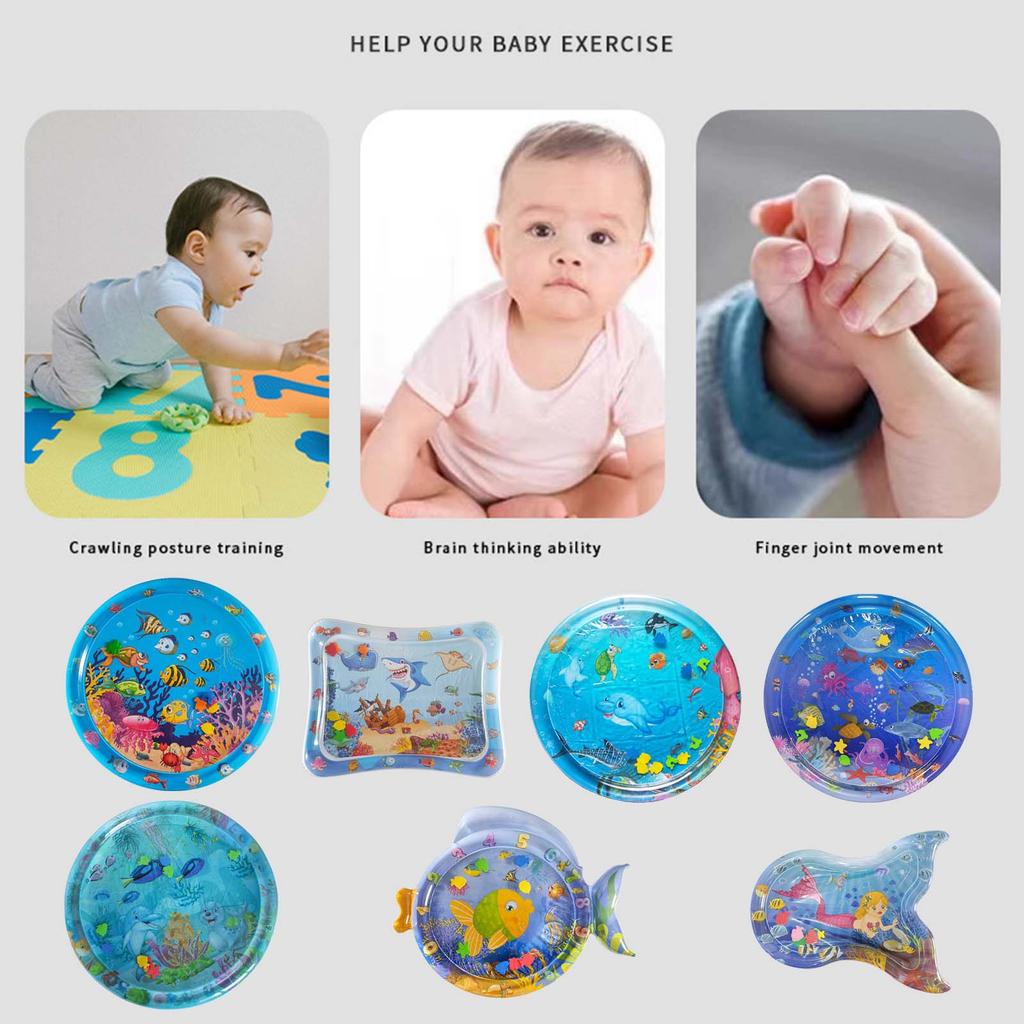 Cats Cooling Mat Napping Pad Dogs Crates Bed Inflatable Bed Lounger Ocean Theme Creative Water Mat