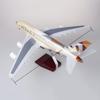 1/160 Scale Model Diecast Resin Airline A380 ETIHAD Airplane 47CM With Light and Wheel Plane Collection Display Gifts Room Decor