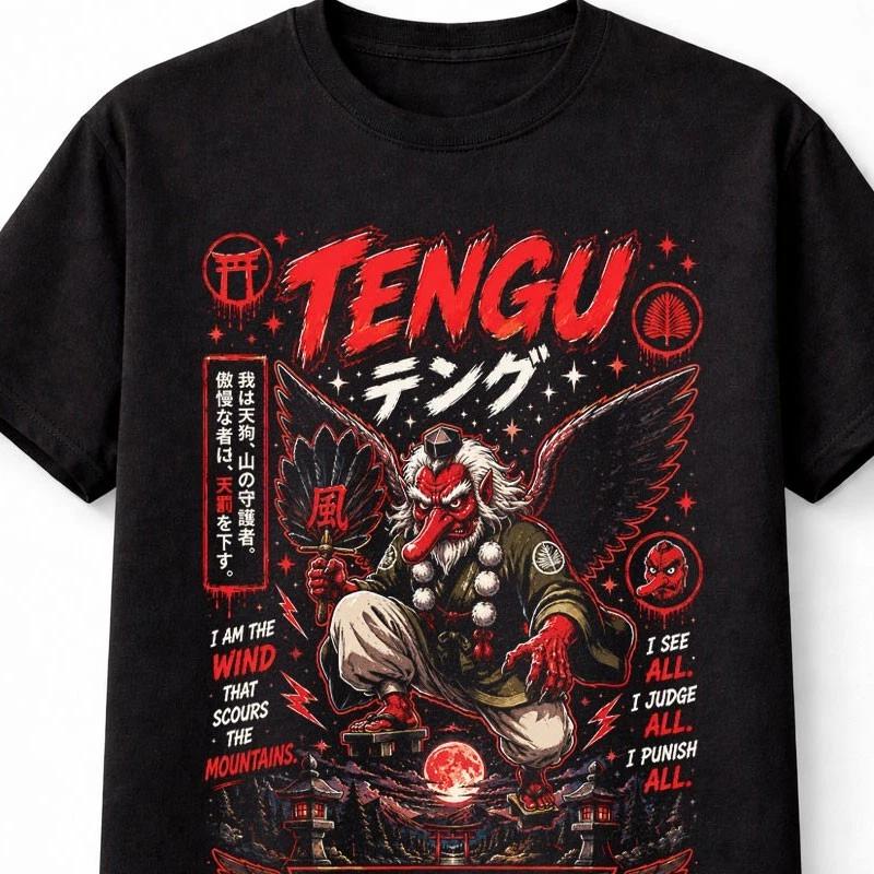 Tengu Japanese Yokai Mythology Horror Unisex TShirt S