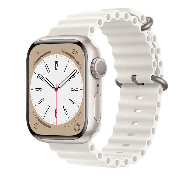 Ocean Strap for Apple Watch Řemínek 38mm 42mm 40mm 44mm 41mm 45mm Ultra 49mm silikonový náramek pro chytré hodinky iWatch Ultra série 7 6 5 4 3 2 1 se 8