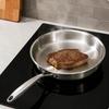 MultiPly Skillet Gas Cooktop Compatible Frying Even Pan Heating Flat Bottom for