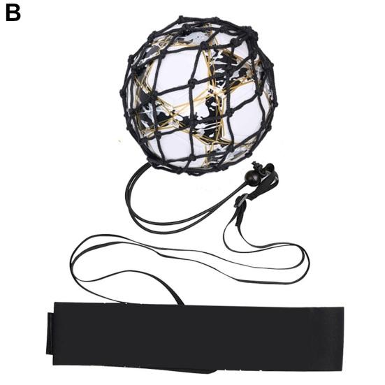 Soccer Ball Net Kicker Football Kick Trainer Nylon Mesh Bag Solo Soccer Kick Practice Training Return Trainer Net Football