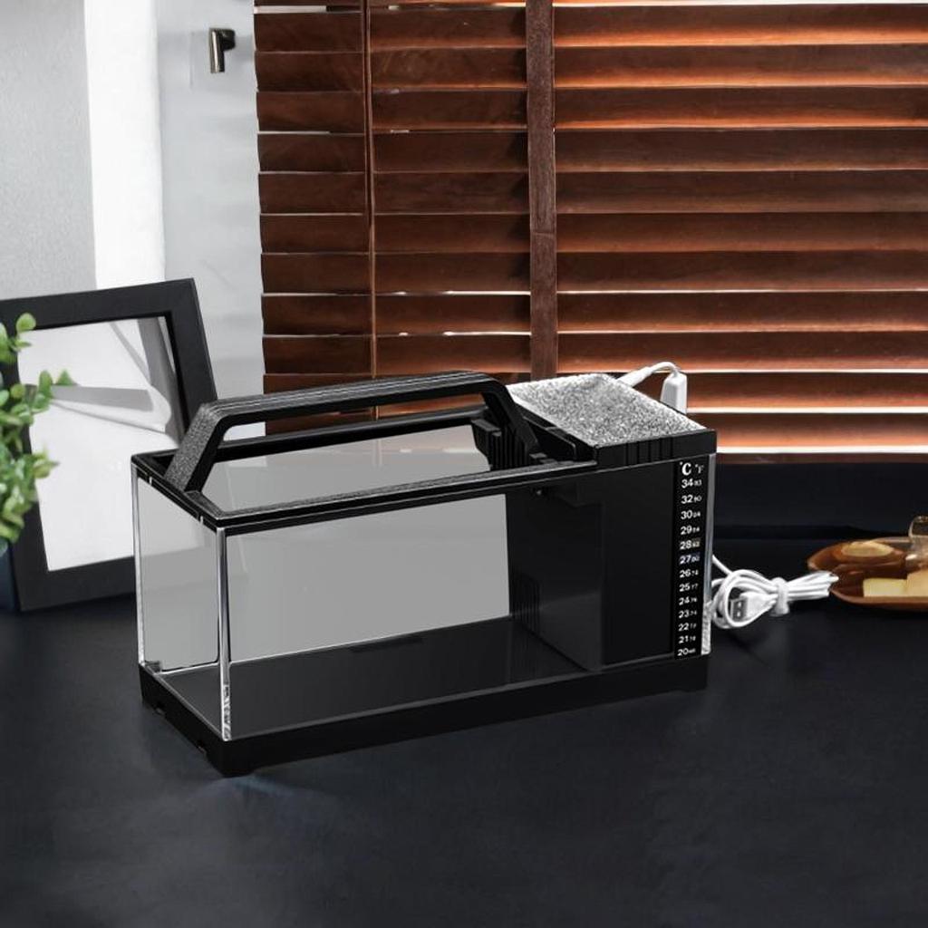 Mikro-Landschaft Aquarium Langlebig Tragbar Leicht Fischglas Goldfischbecken für Badezimmer Büro Schreibtisch Haushaltsornamente