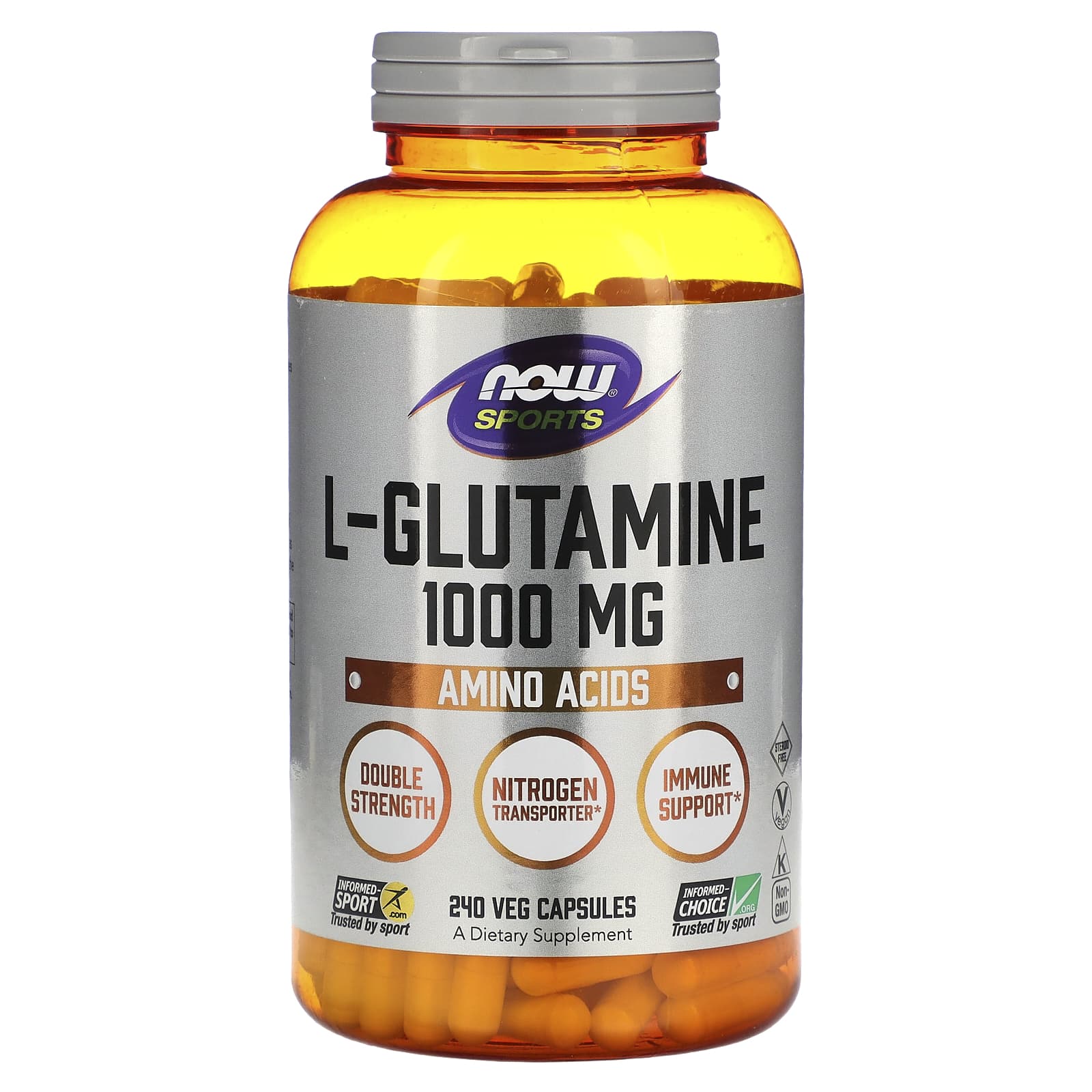 

Sports, L-Glutamine, 1,000Mg, 240 Veggie Caps