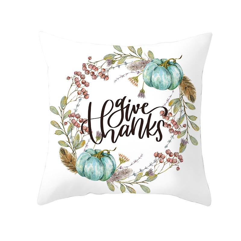 New Thanksgiving Pillow Cover Thanksgiving Harvest Pumpkin Home Cushion Cover