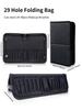 Foldable Cosmetic Brush Storage Bag: 14/40 Holes, Large Capacity, Book-Style for Makeup Artists