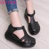 Fashion GKTINOO Women's Sandals Genuine Leather Platform Sandal 2025 Summer Thick Sole High Heels Ladies Sandal Summer Shoes For Women