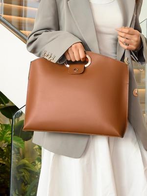 2025 Women's Luxury Minimalist Handbag: Large-Capacity, Light & Fashionable Briefcase