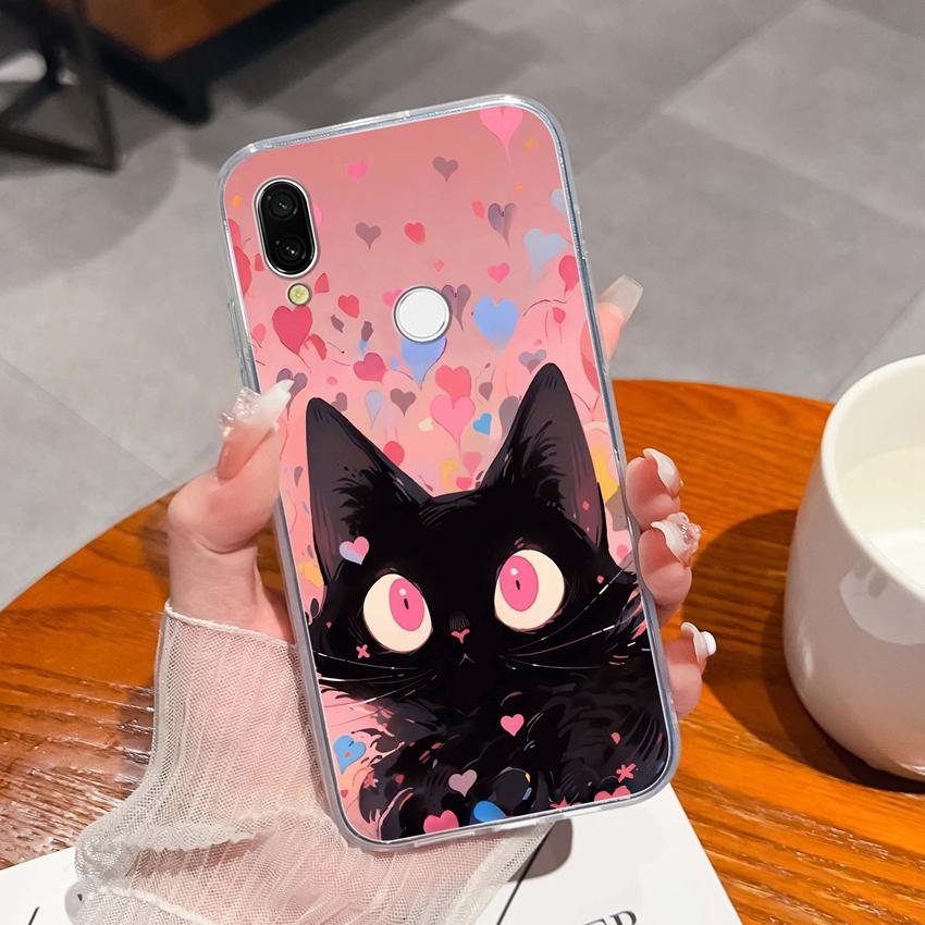 Für Xiaomi Redmi 7 7A 8 9C 9T 10A Mode Buchstaben Handytaschen Ultradünne Transparente TPU Staubdichte Schutz Weiche Rückseite Für Xiaomi Handyhülle