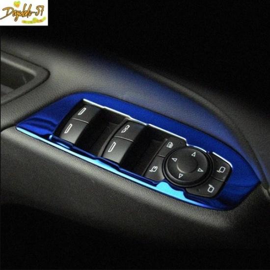 4PCS For 2018-21 Chevrolet Equinox Blue Window Lift Panel Switch Cover Trim New