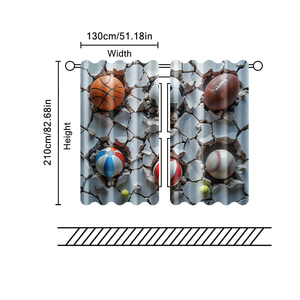 2 Stück Filtervorhänge (Ausgenommen sind Stangen, die ohne Batterien nicht beweglich sind.) Basketball Fußball RugbyHintergrundgeeignet für die Verwendung