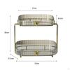 2 Tier Storage Shelf Decoration Practical Transparent Container Organizer Holder for Kitchen