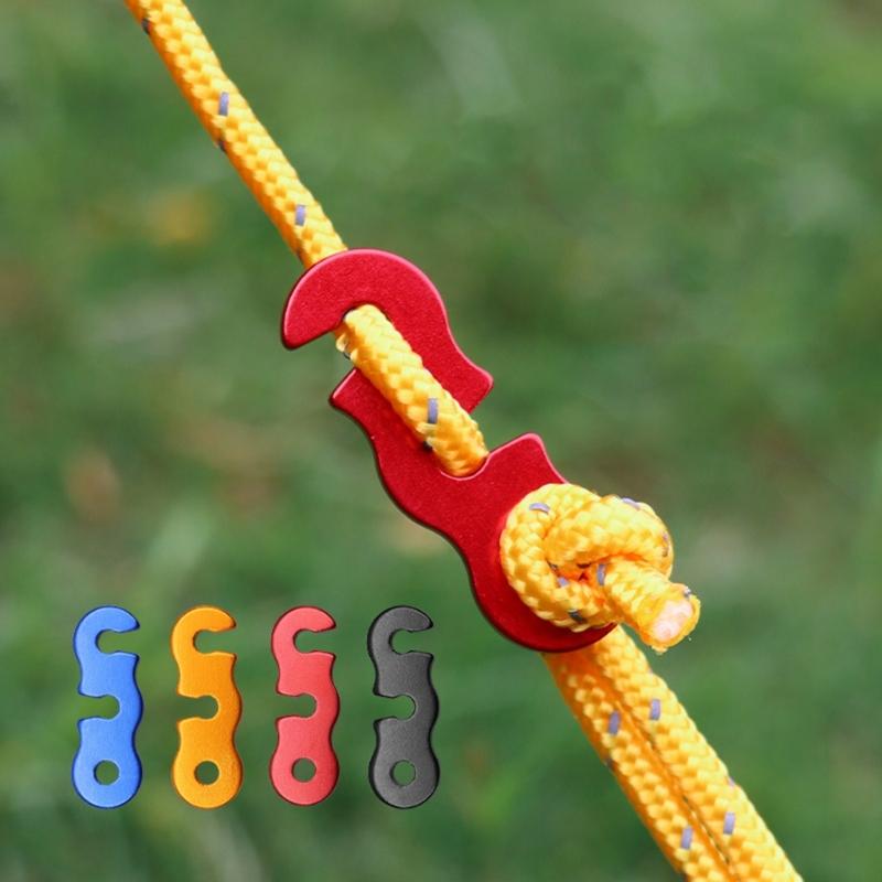 30Pcs Tent Wind Rope Buckle Adjustable Guyline Cord Adjuster Aluminium Alloy Cord Buckles for Outdoor, Camping, Picnics
