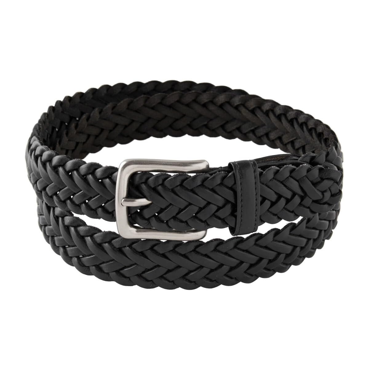 

[Ojie] Men s Mesh Belt, Genuine Leather (Cowhide), Made in Japan, Black