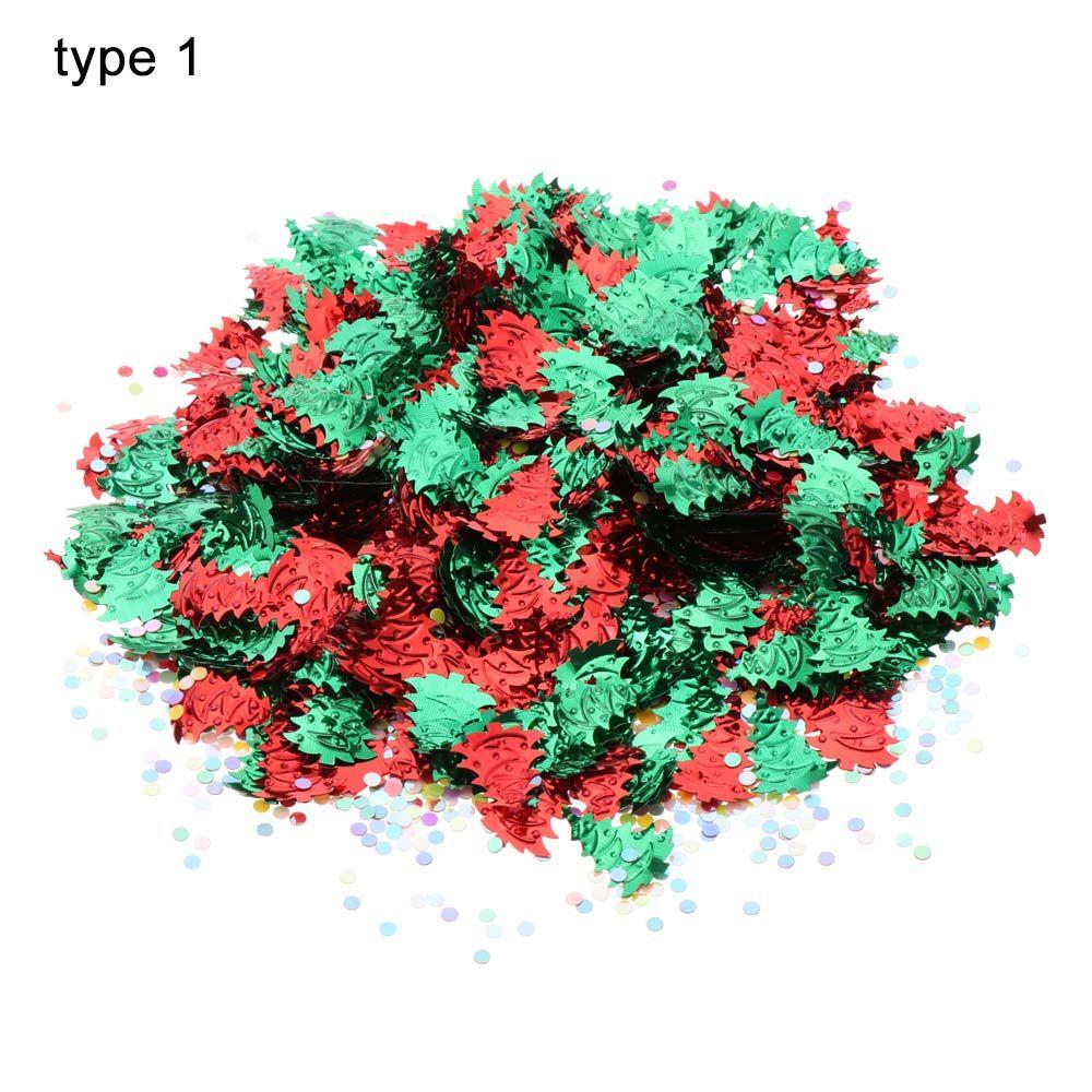 60g Mixed Color Xmas Home Confetti Tinfoil Sequins Christmas Decoration Party Supply