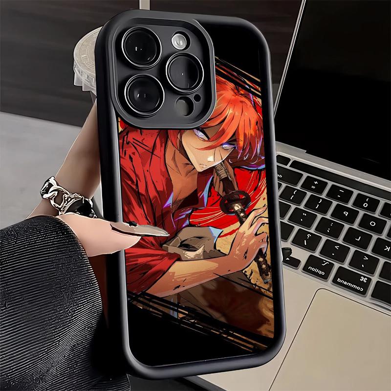 Handyhülle für iPhone 17 Air 16E 15 16 Pro Max Rurouni Kenshin Anime Cover 14 Plus 13 12 Mini Weiche Silikonhülle Fundas