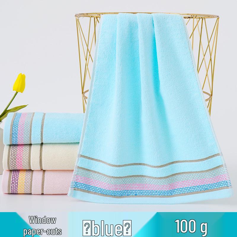 Thick Absorbent Pure Cotton Face Towel with Embroidered Logo for Adults