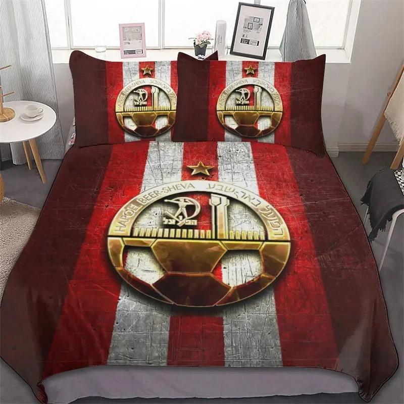 Hapoel Beer Sheva Bedding Set,Duvet Cover Comforter Bed Set Quilt Cover Pillowcase,King Queen Twin Size Boys Girls Adultse