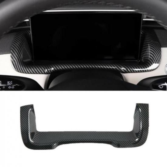 Carbon Fiber Central Console Navigation Cover Trim For Hyundai Tucson 2021 2022