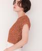 Titibait Pokopoko Shirred Sheer Top AFXP4324 Free Size Brown Women's