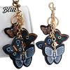 Durable Butterfly Keyring Keychain Pendant Imitation Leather Texture Key Chain