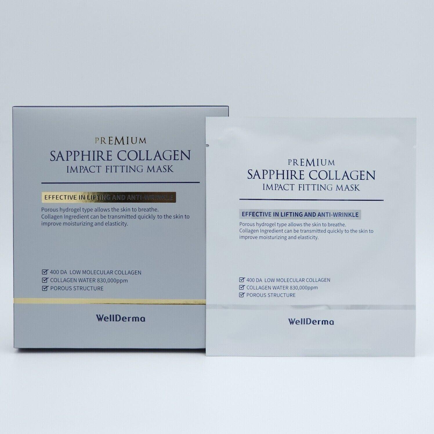 

WellDerma Premium Sapphire Collagen Impact Fitting Mask 25g x 4ea / Anti-Aging, Moisturizing, Korean Cosmetics, Kbeauty