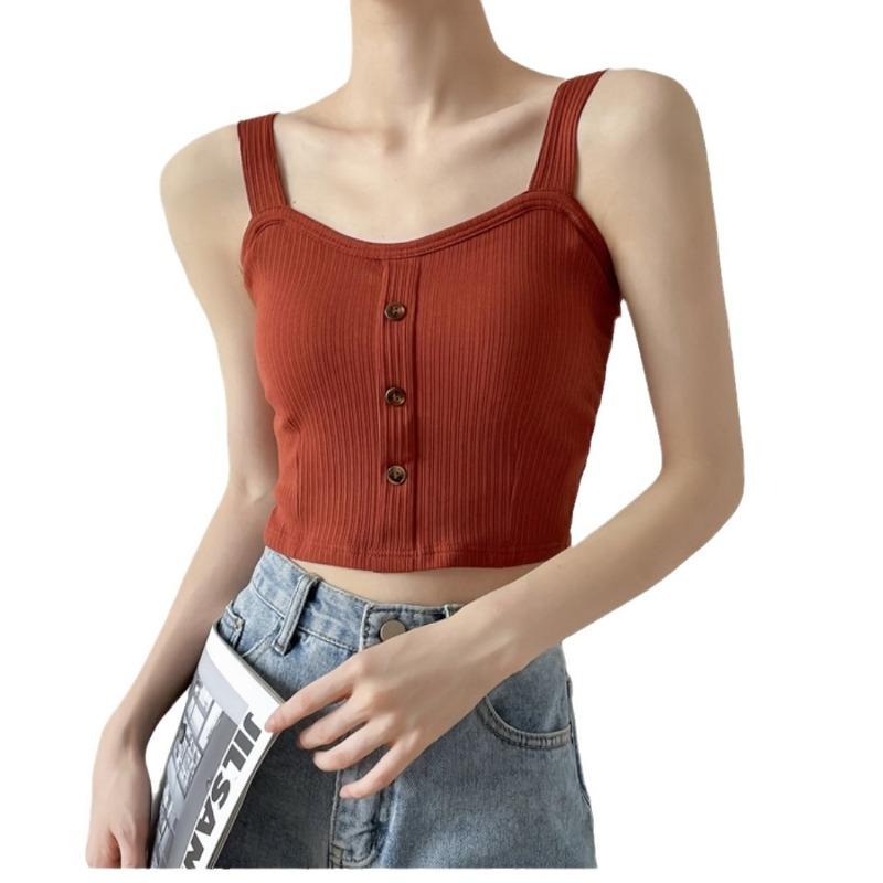 Rayon Short Padded Camisole Tank Top
