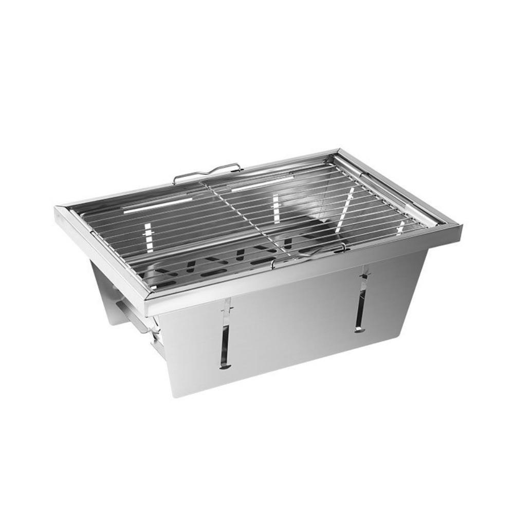 Folding IGT Barbecue Grill Stainless Steel Portable BBQ Rack  Picnic Activities