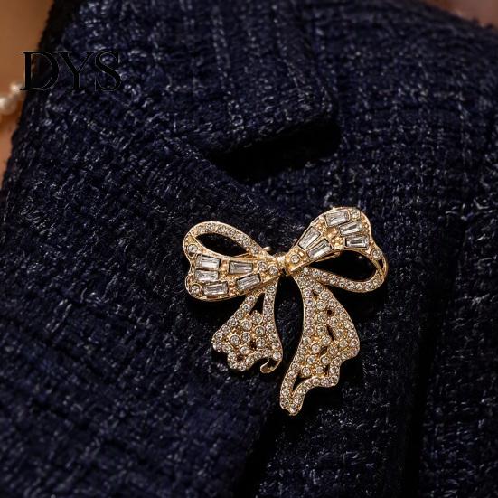 Women Jewelry Sparkling Rhinestone Bow Brooch, Mini Bowknot Shaped Lapel Decorative Clothing Accessories Pin, Accessory for Girls Pin