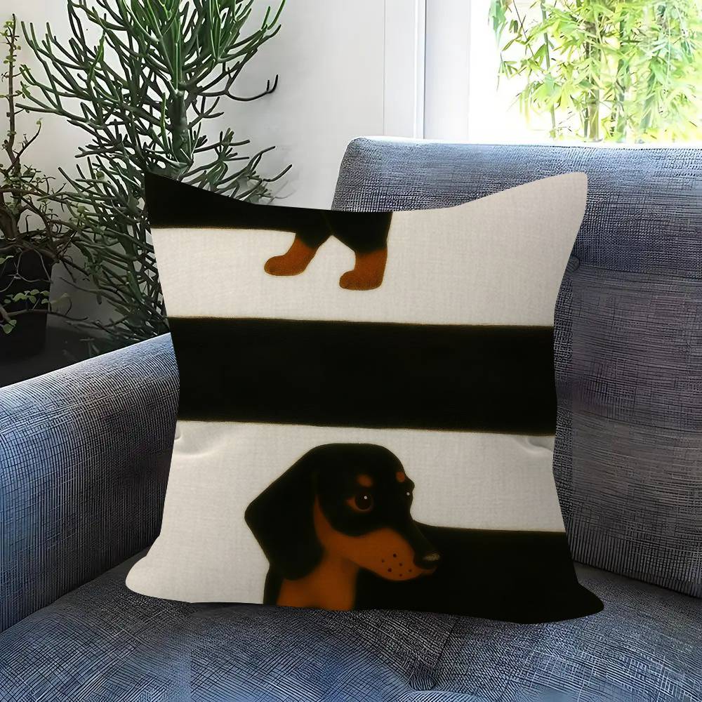 Dackel niedlich Kissenbezug Kissenbezug Polster Sofa Wurfkissen Heimdeko Kissenbezug